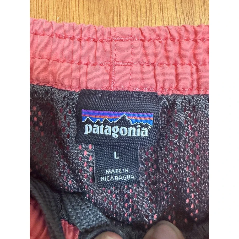 Patagonia Baggies Shorts Mens L Coral Pink Lined Swim Trunks